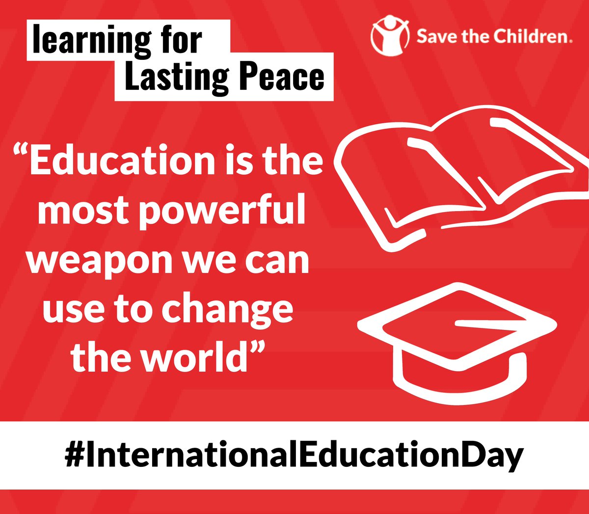 Learning for lasting peace in #SouthSudan. Education is the most powerful weapon we can use to change the world. #InternationalEducationDay #EducationDay