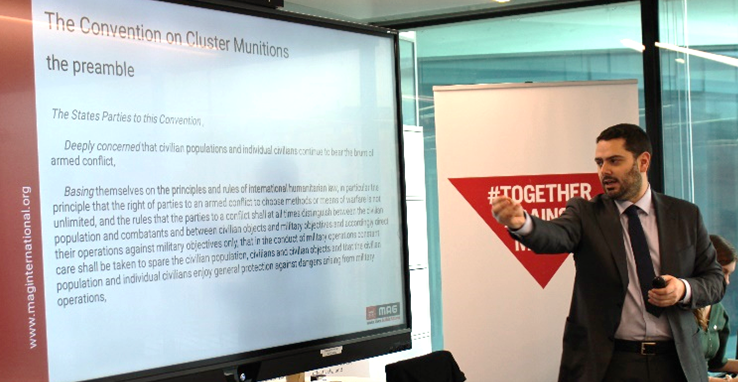 ISUCCM's tweet photo. Today marked the launch of the #CCM #MeetTheMakers Series with Ms. Josephine Dresner and Dr. Riccardo Labianco from @MAGsaveslives. The discussion showcased MAG's impactful work in #MineAction and also addressed challenges and opportunities in this crucial field. #CCMCommunity https://t.co/LErki1qw34