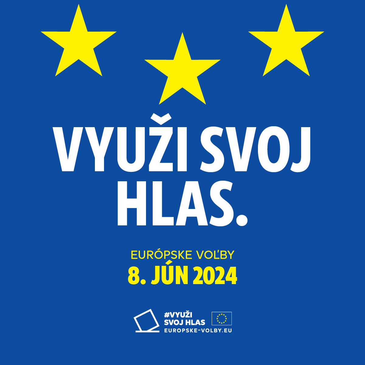 🗳️ 🇪🇺  Kto vás bude zastupovať v Európskom parlamente?

🫵 Vy rozhodnete.

📆 Zúčastnite sa volieb do Európskeho parlamentu 8. júna! Chcete dostať pripomienku o termíne volieb? Zaregistrujte sa na ⤵

 elections.europa.eu/sk/

#využisvojhlas #eurovolby2024