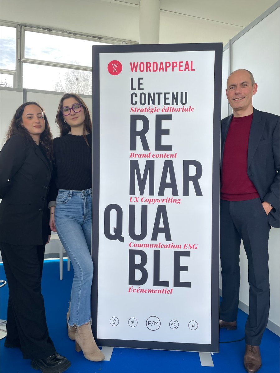 WordAppeal's tweet image. [CARREFOURS HEC] WordAppeal recrute, rencontrons-nous ! 👩‍💻

#brandcontent #UXcopywriting #communicationESG et #événementiel 

Parce que ce sont les talents remarquables qui font les contenus remarquables, retrouvons-nous de 9h à 17h (galerie nord). 

A très vite ! 📷