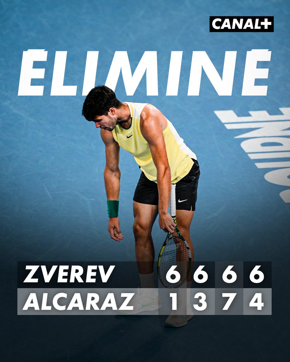 Alexander Zverev écarte Carlos Alcaraz en 1/4 de finale de l’Open d’Australie, l’Allemand s’offre pour la 1ère fois de sa carrière un joueur du top 5 ! Il affrontera en 1/2 finale le numéro 3 mondial, Daniil Medvedev 🎾