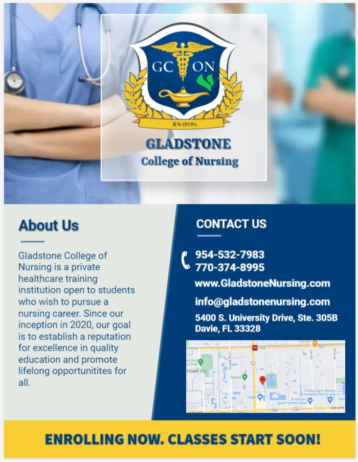 GLADSTONE COLLEGE OF NURSING (@gladstoneNURSE) on Twitter photo 2024-01-24 14:39:55