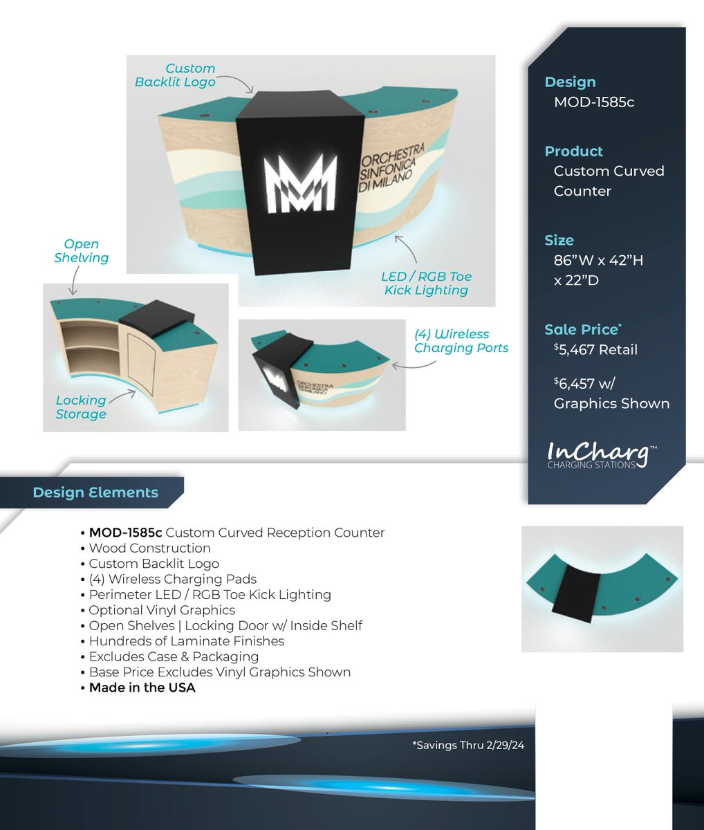 Take charge on savings! Save now on select counters with wireless charging pads.  Now - Feb 29th, 2024 #sale ow.ly/E6JJ50QrsBO