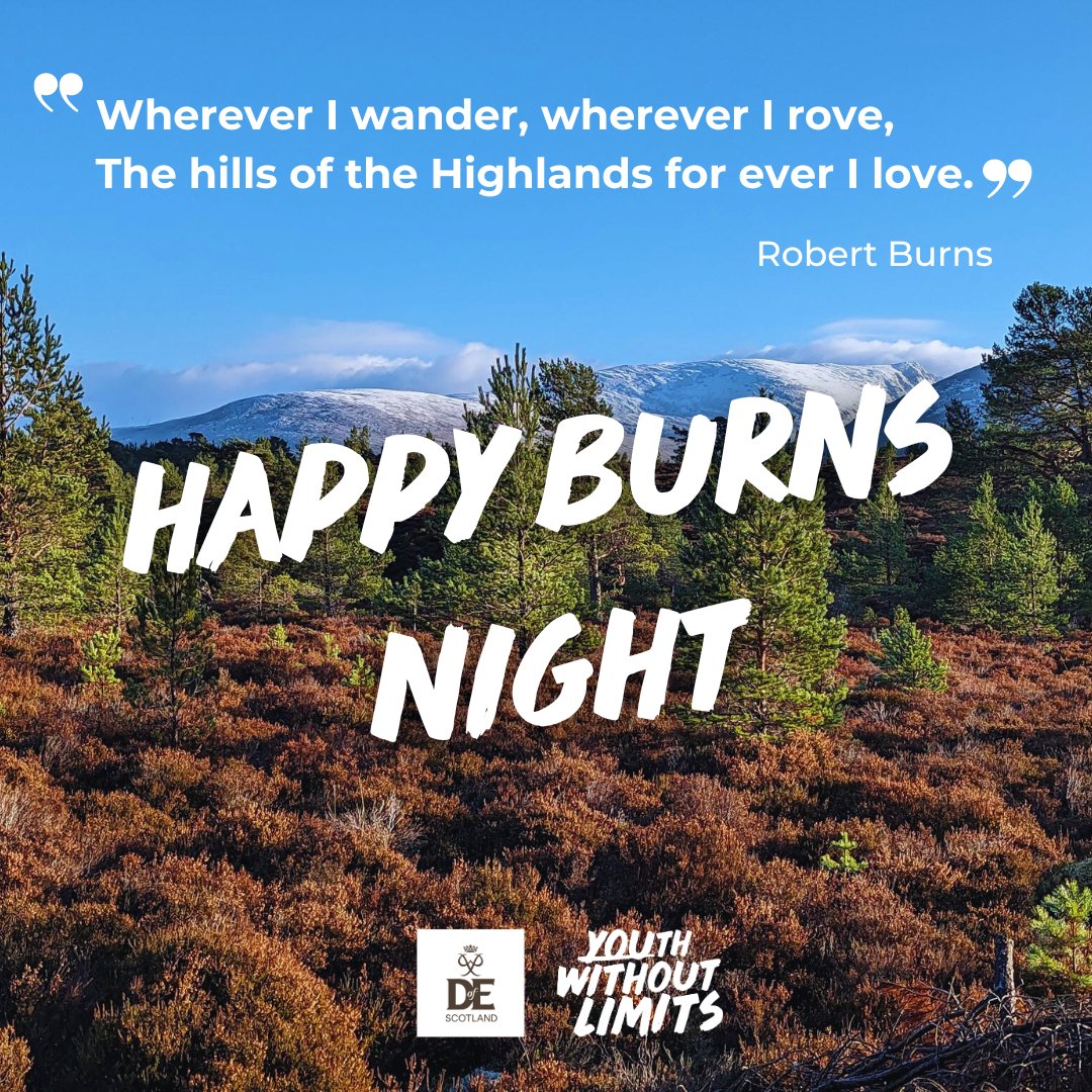 🏴󠁧󠁢󠁳󠁣󠁴󠁿Celebrating Burns Night today? Poetry appreciation could be part of your DofE Skills section! 📖