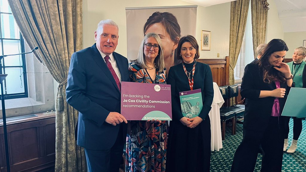 A huge honour to co-chair this vital report on civility in public life for #JoCoxCommission . There is NO place for abuse and intimidation in politics. Great to see so much support for this today - now we must campaign to get the recommendations put in place. @JoCoxFoundation
