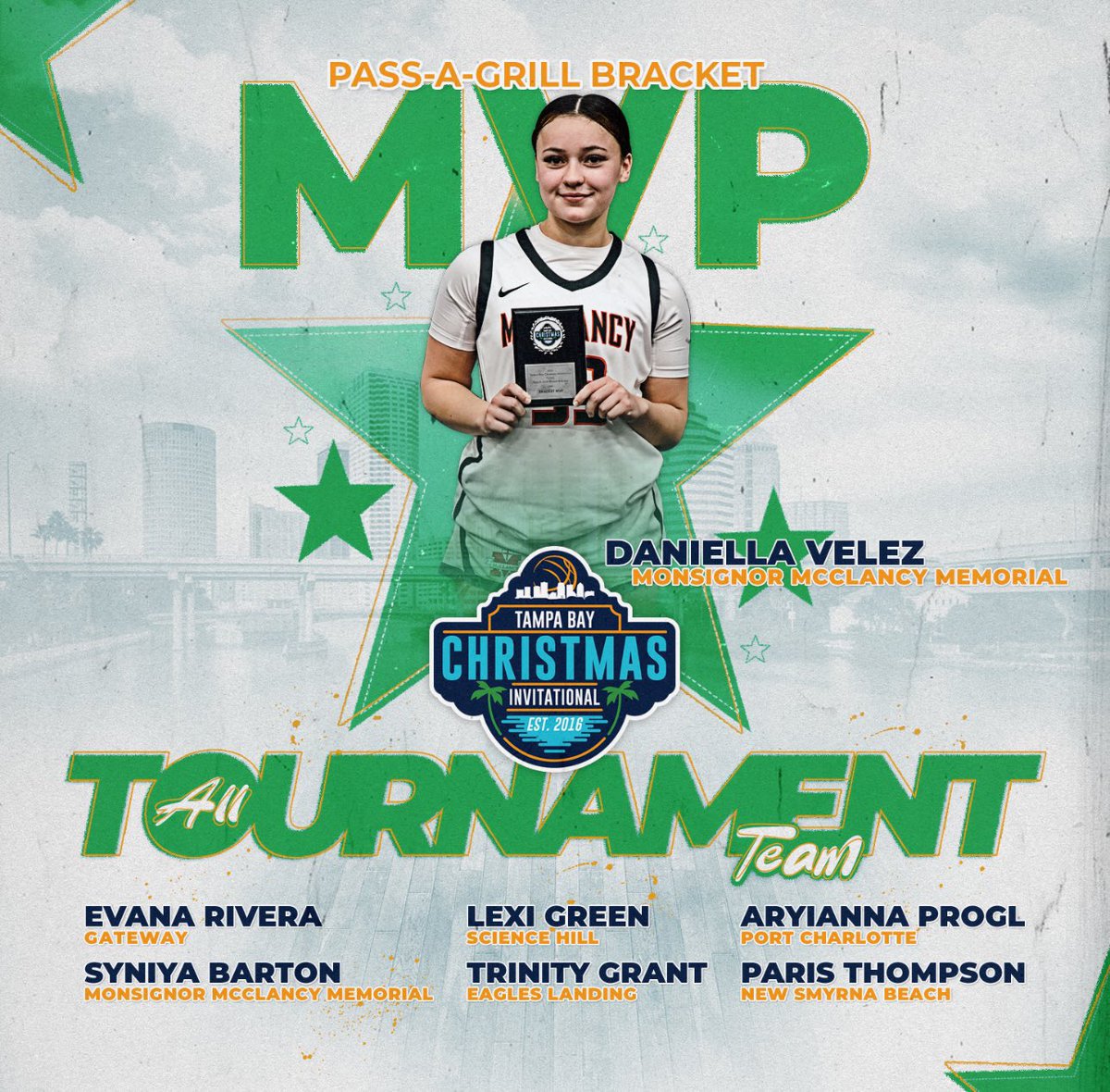 <a href="/aryianna121/">aryianna.11</a> All Tournament Team in the Pass-A-Grill Bracket at the @TBChristmasInv 

<a href="/PirateNationPC/">PC Pirate Athletics</a> <a href="/CoachCed55/">Coach Cedric</a> 
#PCHSLadyPirates #PiratePride