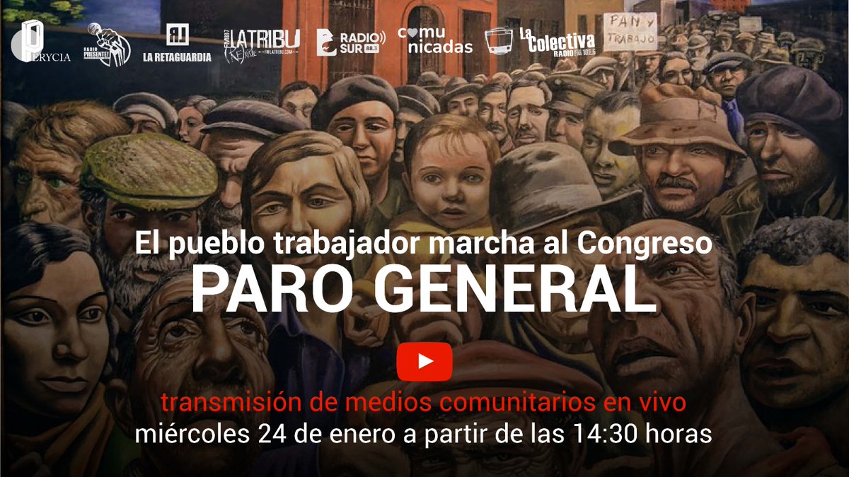 fmlatribu's tweet photo. DEFENDEMOS EL DERECHO A LA COMUNICACIÓN ✊

Este 24 los medios comunitarios, autogestivos, hacemos paro. Estaremos dónde nacimos y conquistamos los (pocos) derechos que este gobierno nos quiere quitar: en las calles y cumpliendo nuestra tarea comunicacional. https://t.co/zuvCafuZ1P