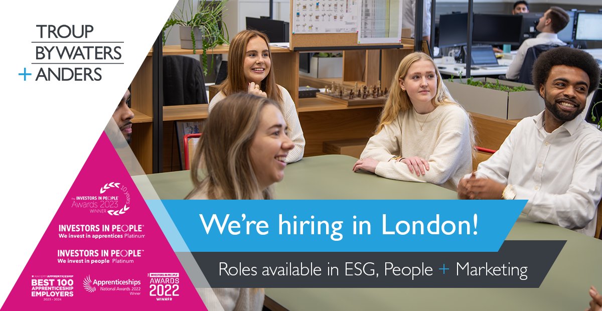 Due to our continued growth, we’re recruiting for a number of new administrative positions within our core functions of ESG, People and Marketing. Visit our website to find out more about these roles and to apply 👇 tbanda.com/careers/vacanc…