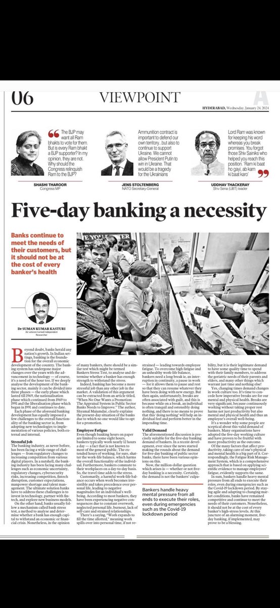 VikasBhanwar's tweet photo. #5DaysBanking https://t.co/nyMcghLPrK