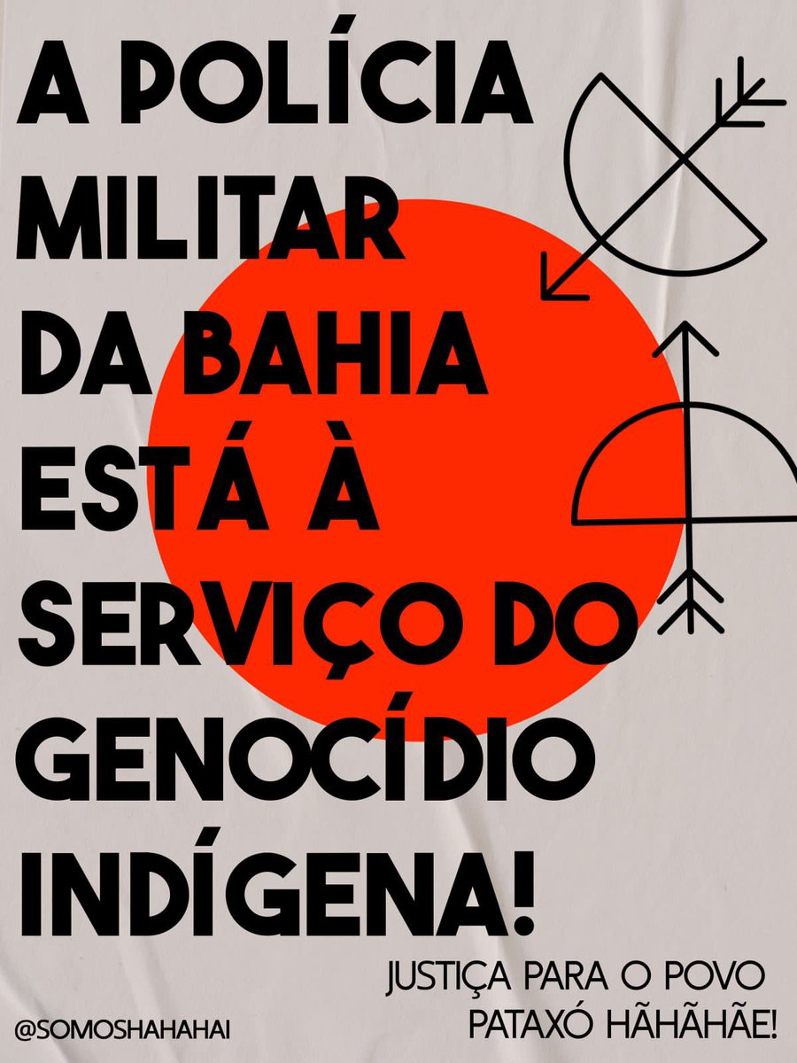 A PM da Bahia é uma das mais violentas do país, o ataque de domingo teve participação também de militares, não só de fazendeiros. 

#JusticaPataxoHaHaHae