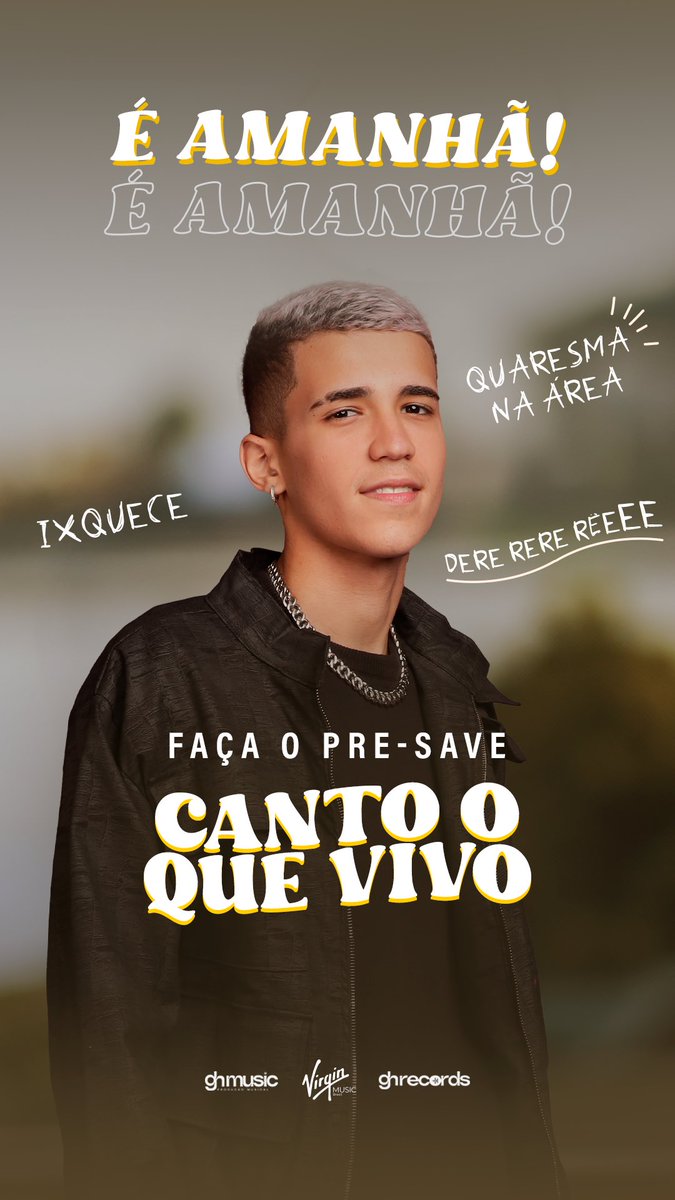 Falta um dia pro lançamento do meu primeiro EP “CANTO O QUE VIVO” 💛 Já fez o pre-save?

ghrecords.lnk.to/CantoOQueVivoEP