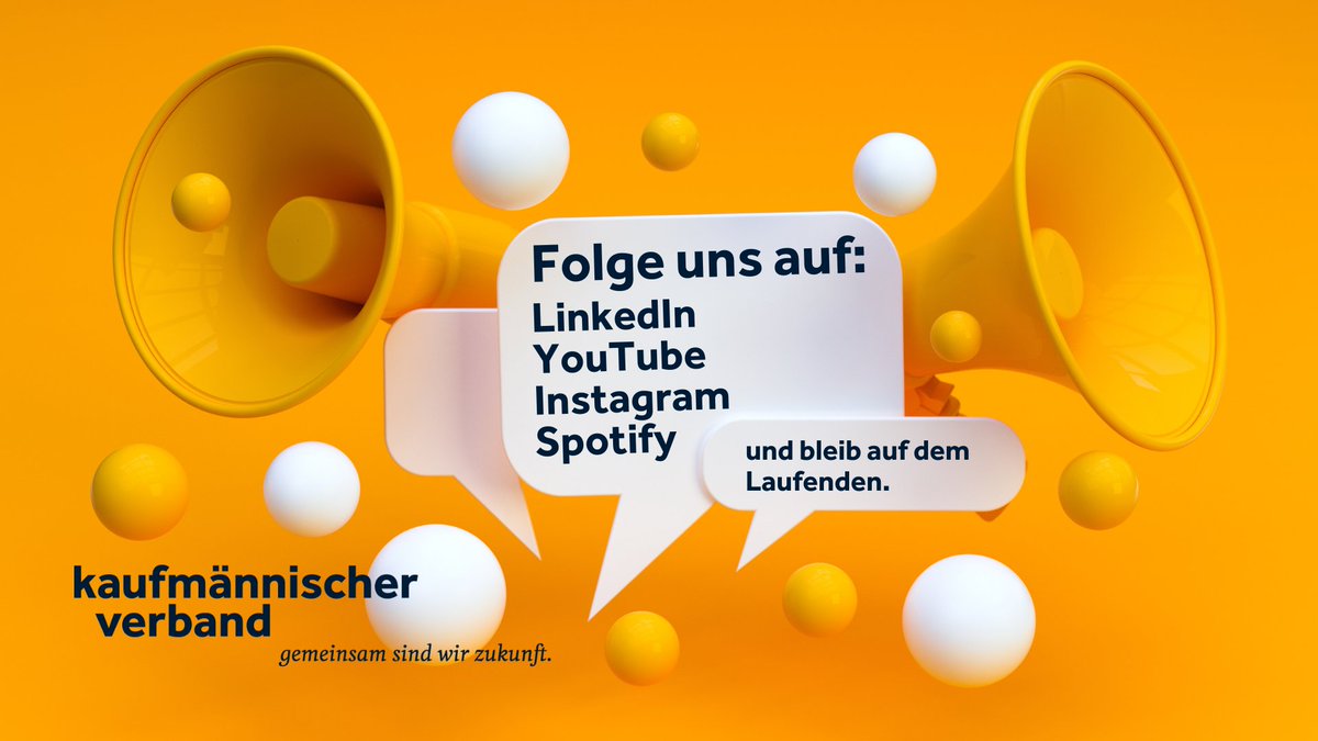 Der <a href="/kfmv_ch/">Kaufmännischer Verband Schweiz (kfmv) | SEC | SIC</a> wird ab sofort nur noch sporadisch auf X posten. Um nichts zu verpassen, folge uns auf

‍💼 LinkedIn: linkedin.com/company/kfmv
📸 Instagram: instagram.com/kfmv.ch
📺 Youtube: youtube.com/@kfmv
🎧 Spotify: ow.ly/jg3j50QtZwW

#Community #News  #Information