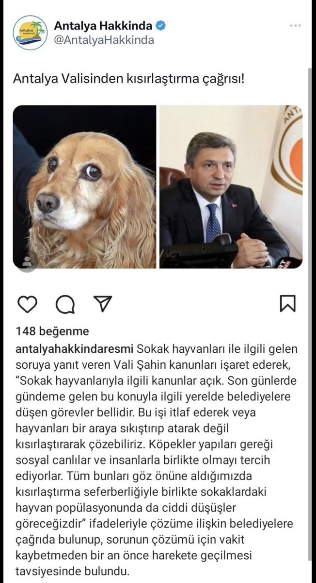 cenkerenonline's tweet photo. Teşekkürler Sn.Valim
@AntalyaValilik 
#SokakHayvanlarıSahipsizDeğil https://t.co/0xruMFjzAR