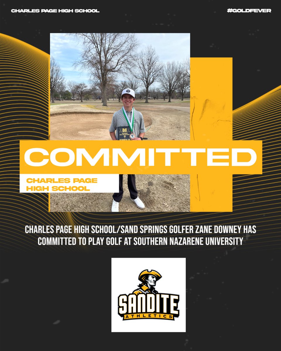 Congratulations to Zane Downey on his commitment to play golf at Southern Nazarene University!!!!!  <a href="/SanditeAthletic/">Sandite Athletics</a> <a href="/SanditeNews/">Sandite Pride News</a>