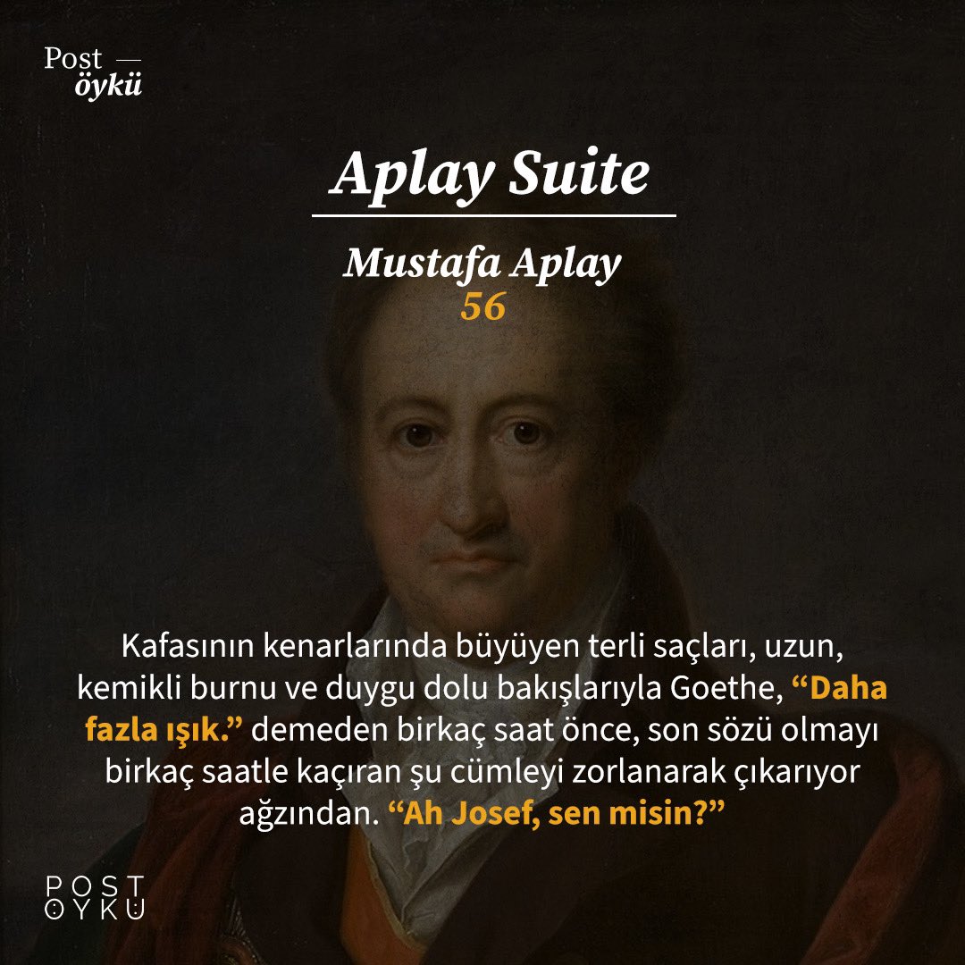 Mustafa Aplay yazdı ‘Aplay Suite’ Öykünün tamamı Post Öykü 56. sayıda #postöykü #öykü #edebiyat #sanat