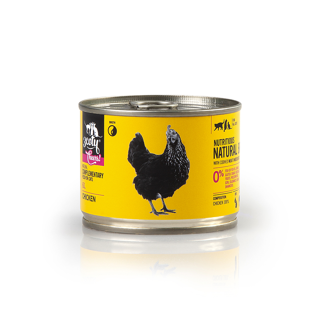3cotyCom's tweet image. Our new product 61. CHICKEN Cheers! Made from meaty broth, 3coty® Cheers! encourages cats to drink. #meatonlycatfood #soupforcats #loveyourcat #knowyourcat