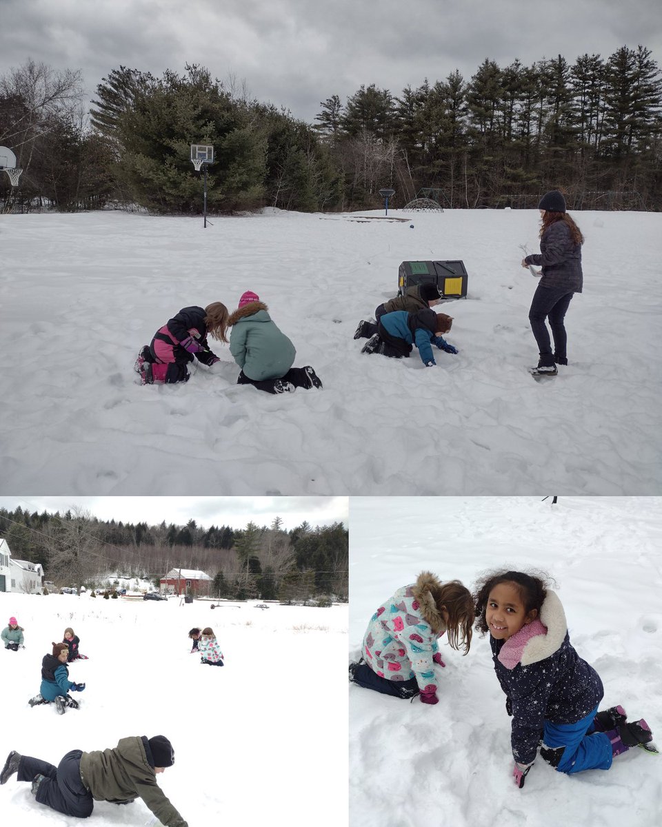 NewfoundRegion's tweet image. We had fun yesterday at Danbury Elementary School with the 2nd graders learning how to use compasses and translate a topo map into a snow sculpture 😃 So many ways to #exploreNewfound!