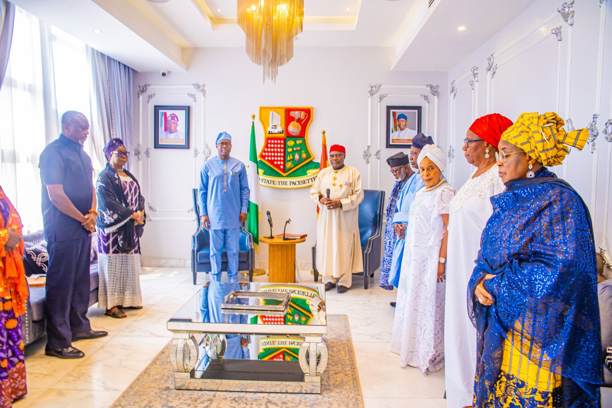seyimakinde's tweet photo. We received the Board of Trustees of our great party, @OfficialPDPNig led by the Chairman, Senator Adolphus Wabara, on a visit to commiserate with us over the Bodjia incident.

In my remarks, I thanked them for their support and encouragement as we grapple with this issue and work on short-, medium- and long-term measures to support the victims, tighten security and restore the areas affected.