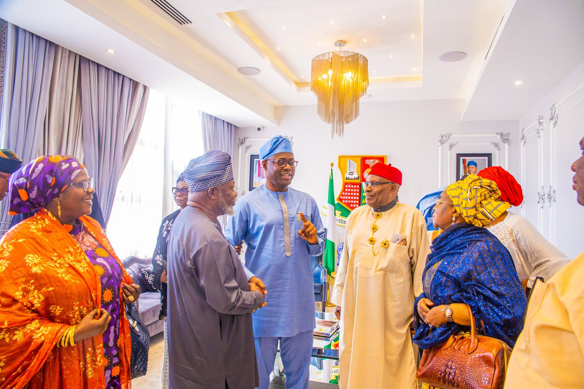 seyimakinde's tweet photo. We received the Board of Trustees of our great party, @OfficialPDPNig led by the Chairman, Senator Adolphus Wabara, on a visit to commiserate with us over the Bodjia incident.

In my remarks, I thanked them for their support and encouragement as we grapple with this issue and work on short-, medium- and long-term measures to support the victims, tighten security and restore the areas affected.
