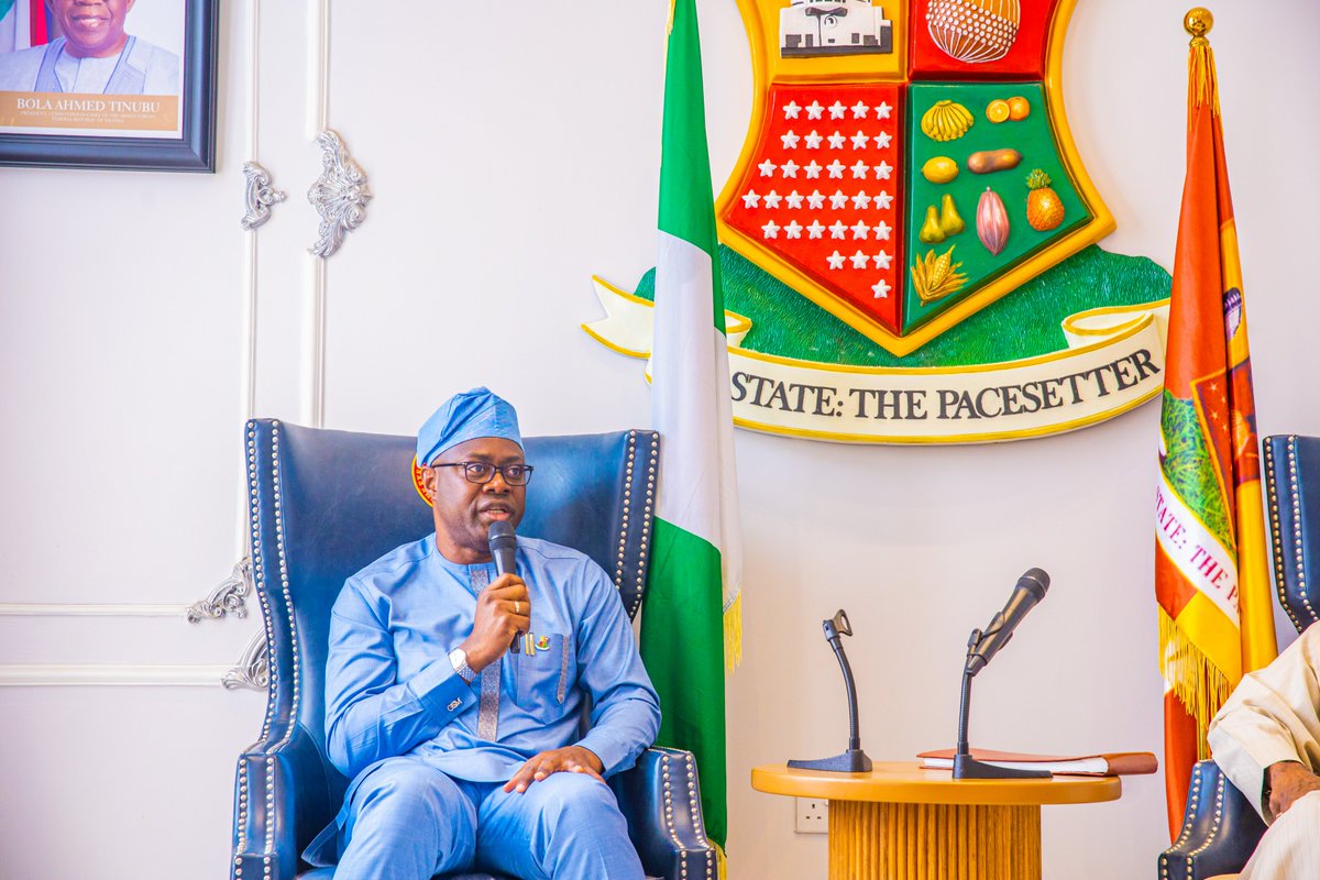 seyimakinde's tweet photo. We received the Board of Trustees of our great party, @OfficialPDPNig led by the Chairman, Senator Adolphus Wabara, on a visit to commiserate with us over the Bodjia incident.

In my remarks, I thanked them for their support and encouragement as we grapple with this issue and work on short-, medium- and long-term measures to support the victims, tighten security and restore the areas affected.