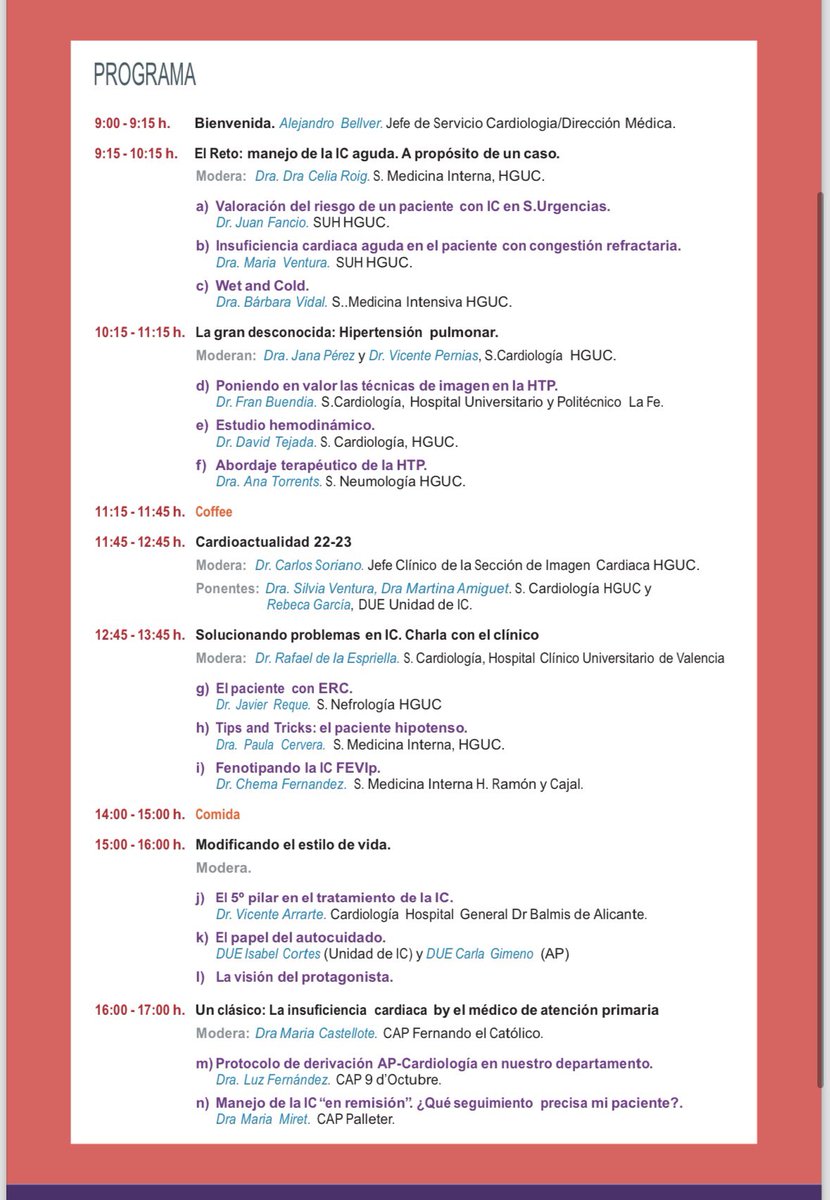 HaroVentura's tweet image. No te lo puedes perder… te esperamos el dia 2 de Febrero!!!❤️ Incripciones a través de la sociedad valenciana de cardiología 📝 @amiguet_m @GVAdepsalutcs @GVAsanitat @SVCardio