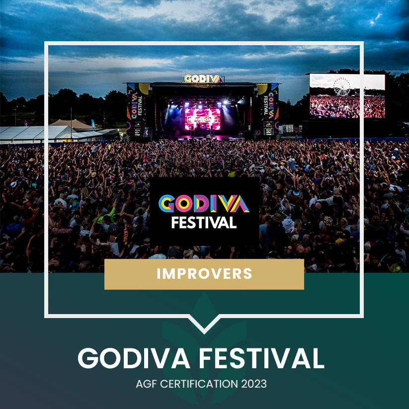 CONGRATULATIONS FOR <a href="/godivafestival/">Godiva Festival</a> 

AGF are delighted to announce that Godiva Festival are successfully certified as a 'Greener Festival 2023- Improvers!' 🌿  

#AGFCertification #greenevents #sustainability