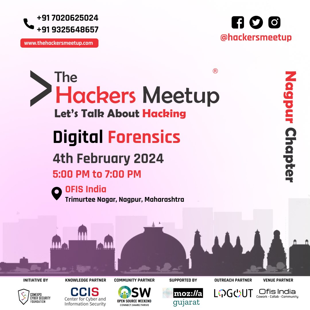 🎟 Reserve Your Spot Now:
lu.ma/THM-nagpur

Don't let FOMO get the best of you! Missing this would be scarier than a password with only lowercase letters! 😱🔐

🆓 Attendance is absolutely GRATIS, no concealed fees! 

Stay tuned for our incredible speaker! 🎙️🤩