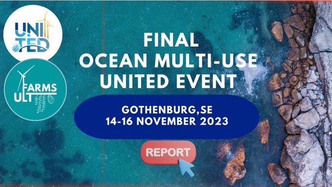 🌊 Our #EUproject @ultfarms has news about the event at #OceanMultiUse @H2020United in which the project participated.

🔝Success in Gothenburg with @BlueMissionBanos #MissionArena.

👀 Read MU session reports here👉 tinyurl.com/3n6z854d