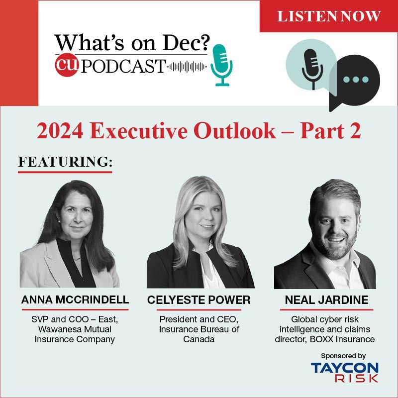 Hear what these insurance leaders have to say about recruitment and retention, industry collaboration and whether 2024 will be the year of the ‘whole-of-society’ approach, in our latest episode of What's on Dec? <a href="/TayconRisk/">Taycon Risk</a>

canadianunderwriter.ca/insurance/what…