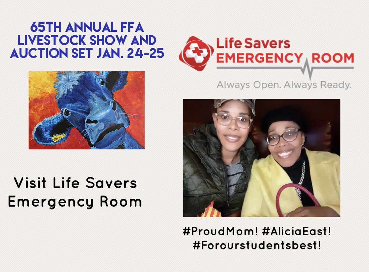 Congratulations Aldine 65th Annual FFA  Livestock Show and Auction!
Visit my daughter, Alicia East @LadiiZell with LifeSavers Emergency Clinic  Thank you LifeSavers Emergency Clinic! #MyAldine @Aldineisd #Forourstudentsbest! #Familyproud!