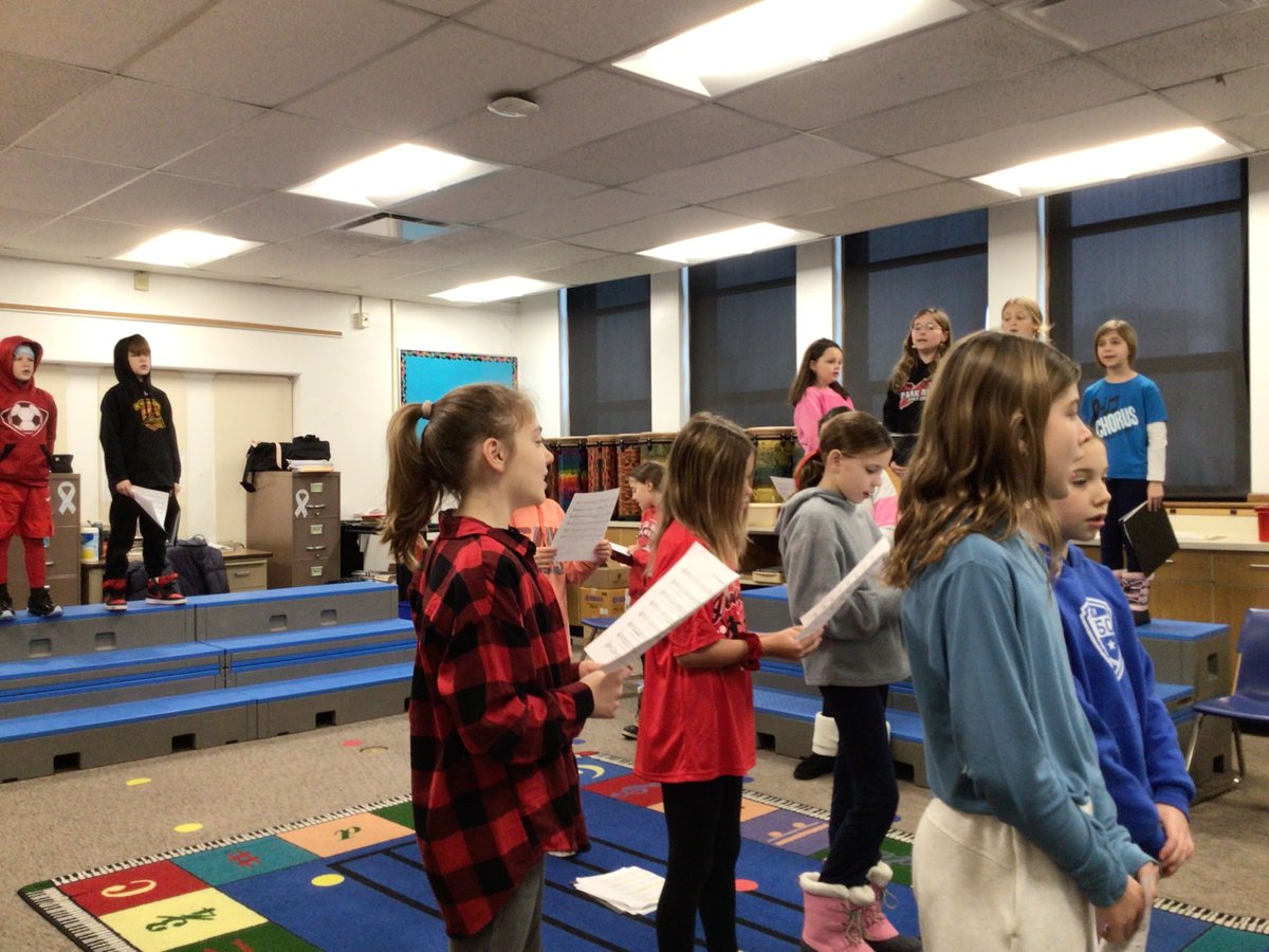 Focusing and doing a good job singing "Pure Imagination." -Words and picture by 4th Grade Chorus Reporters (ZK and HT) #ChorusRocks #d64music
