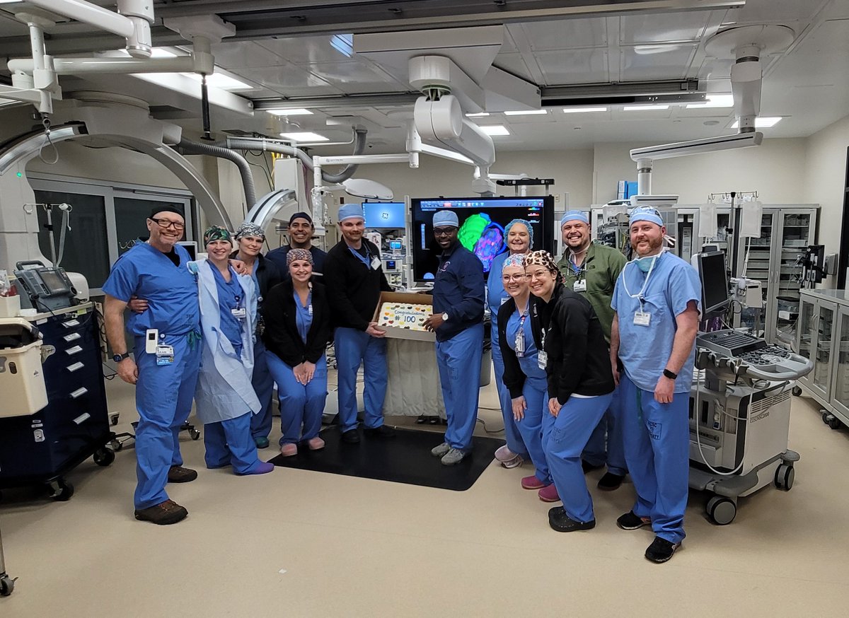 Congratulations to the talented team at WellSpan Hospital York for performing their 100th inHEART-guided ablation case!!! We look forward to continuing our work with Edmond Obeng-Gyimah, MD and team to advance the care of cardiac arrhythmia patients in PA. #inHEART #epeeps…