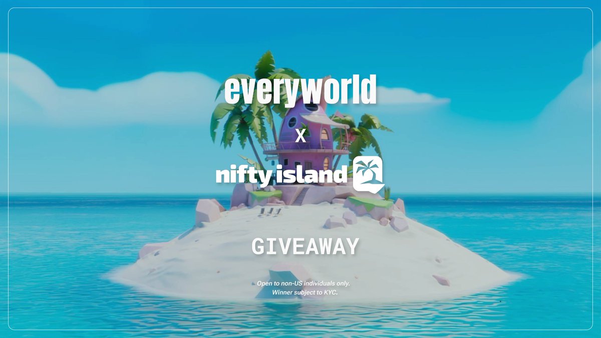 🚨Everyworld x Nifty Island Giveaway Alert!

We’ve partnered with <a href="/Nifty_Island/">Nifty Island 🏝</a> for a special giveaway this week in honor of their Open Beta launch.

🏝A piña colada…and 1 Legendary Iron Palm NFT.

Follow the steps for the giveaway here: gleam.io/pURic/everywor…

Giveaway closes