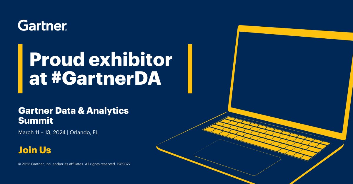 Calling all #LifeSciences and #Healthcare #Data and #Analytics enthusiasts! Elevate your learning journey and stay on top of #GenAI trends. Click the link below to get your discount code and enjoy $400 off a full summit pass for #GartnerDA. bit.ly/3vJwKGl
<a href="/Gartner_inc/">Gartner</a>