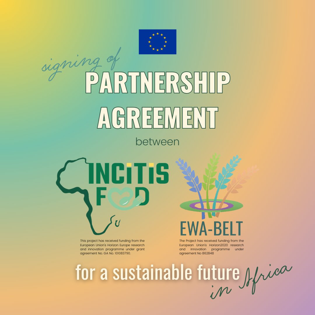 INCiTiSFOOD's tweet photo. 🌍 🎉We are thrilled to share that INCiTiS-FOOD partnered up with @ewabelt_project. Our mission is to cooperate and build a more sustainable future for Africa. Full text ➡ https://t.co/HoNlHXr3uV
 
#FOOD2030EU #HorizonEurope #ResearchImpactEU https://t.co/iUph3rt7Xh