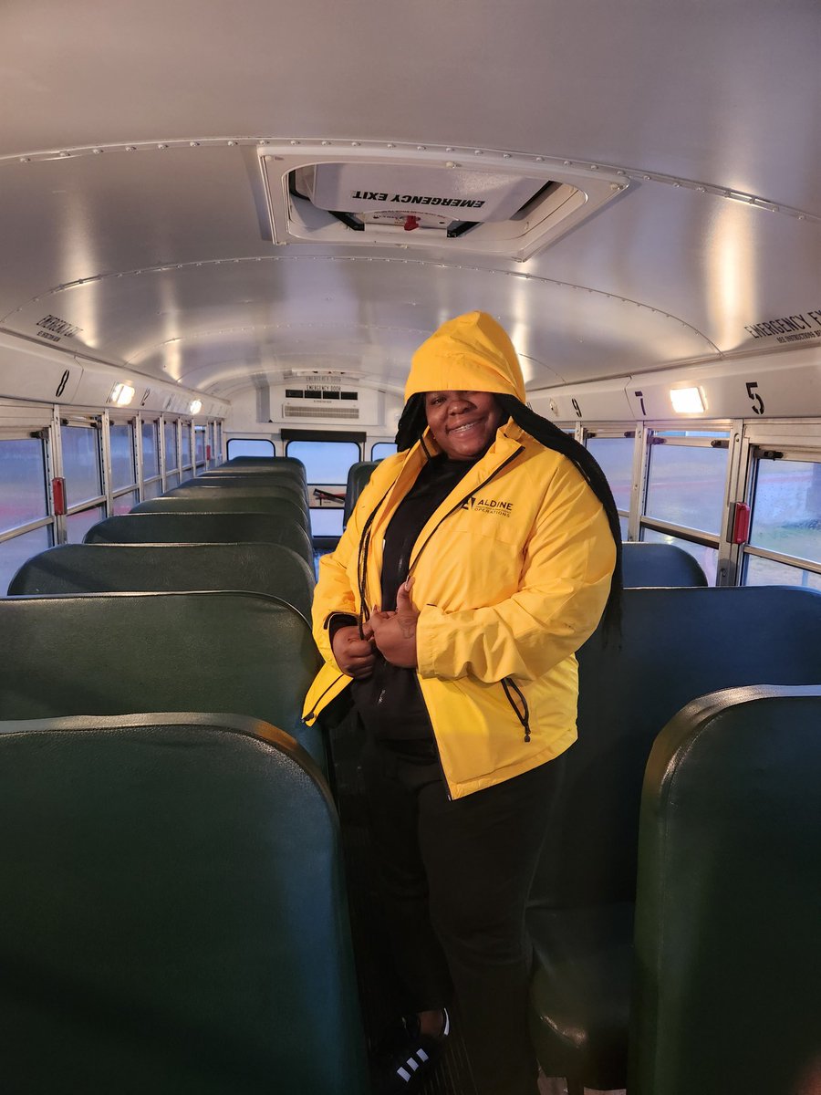 All geared up for this rainy day! Love seeing our bus drivers today!