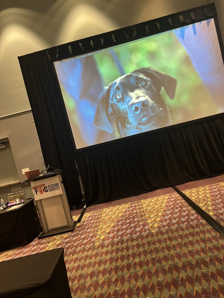 Plug in to present, and the default “extend display” makes Zuri the star of the show! #FETC