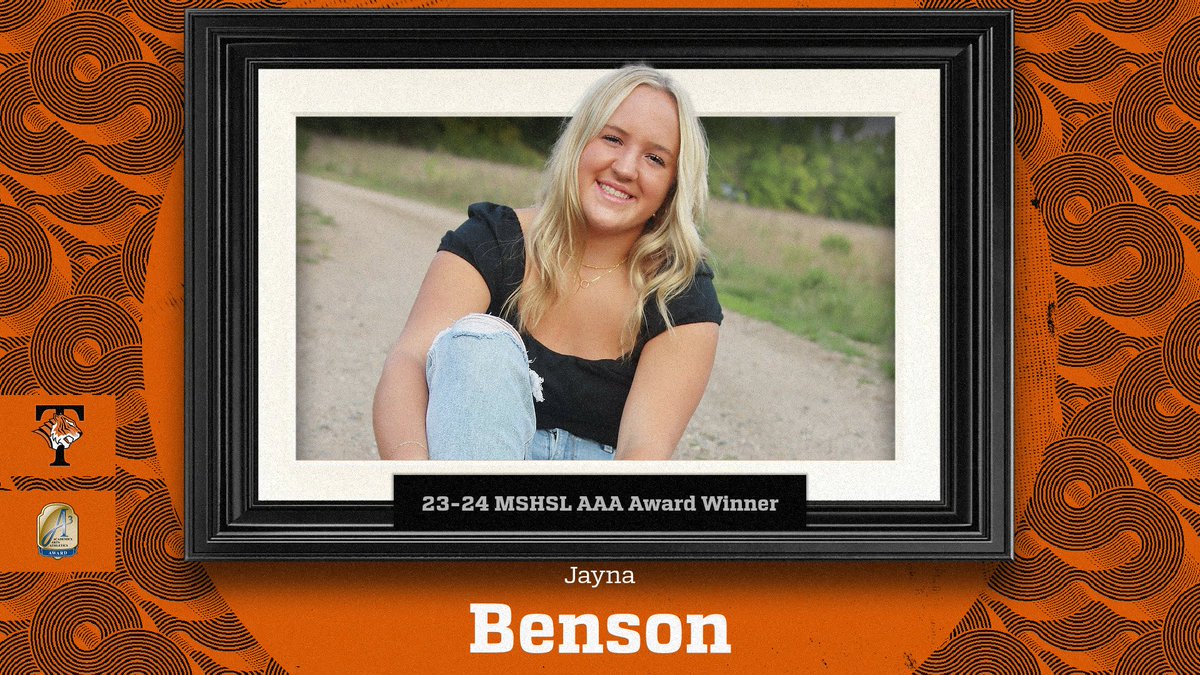 tech_activities's tweet image. Congratulations to Jayna Benson, who is being honored at Tech High School&apos;s MSHSL AAA Award female winner. #TigerExcellence #TechPride @isd742 @WJONSports @KNSIsports @sctimesScores @StCloudLive