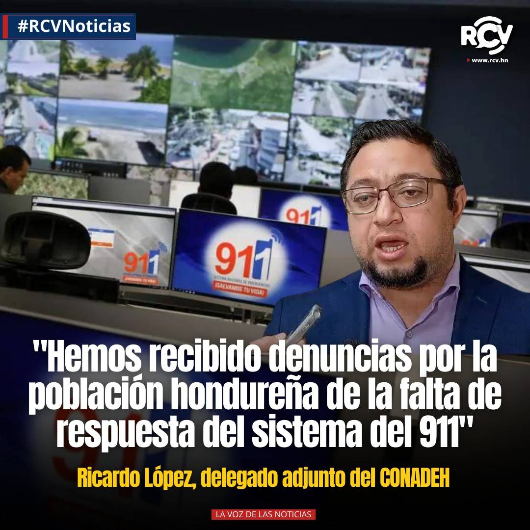 RCVHonduras's tweet image. #RCVNoticias 

⬇️ Las denuncias que el #CONADEH ha recibido ante la inoperancia del 911, es debido a la lentitud en las que se atienden las llamadas de emergencia, donde la ciudadanía ha tenido que accionar de manera personal para evitar tragedias y hasta muertes.