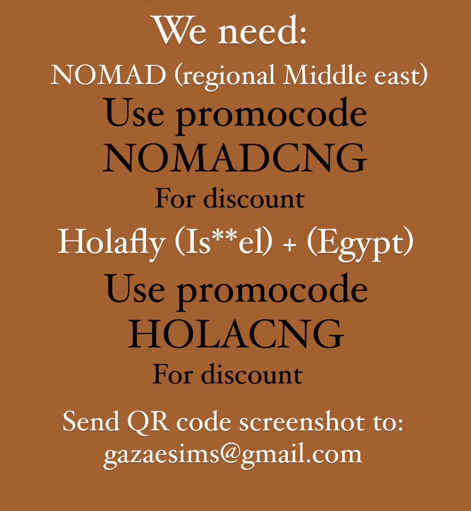 Gaza is facing THE LONGEST EVER blackout of communication and internet access. The ONLY way to communicate and use internet is the e-sims we send everyday. We are connecting THOUSANDS everyday in Gaza. Help Gsza regain its voice. #ConnectingGaza