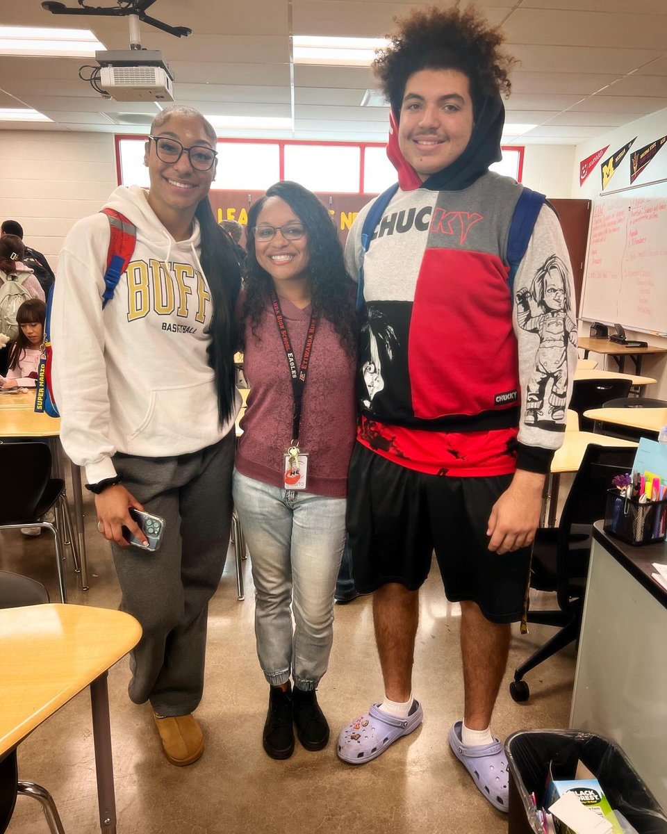 Being a teacher is joy. Getting to teach these phenomenal humans is icing on the cake. Congrats on becoming a McDonald’s All-American @k3nnedynicole and congrats on your recent commitment to Idaho State @NoahJTandy You’re both destined for greatness! #EaglePride ❤️💛🖤🦅