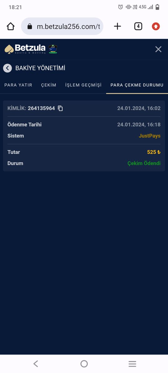#Betzula

Çekimim anında geldi teşekkürler betzula 

Kullanıcı adı : bahissever42