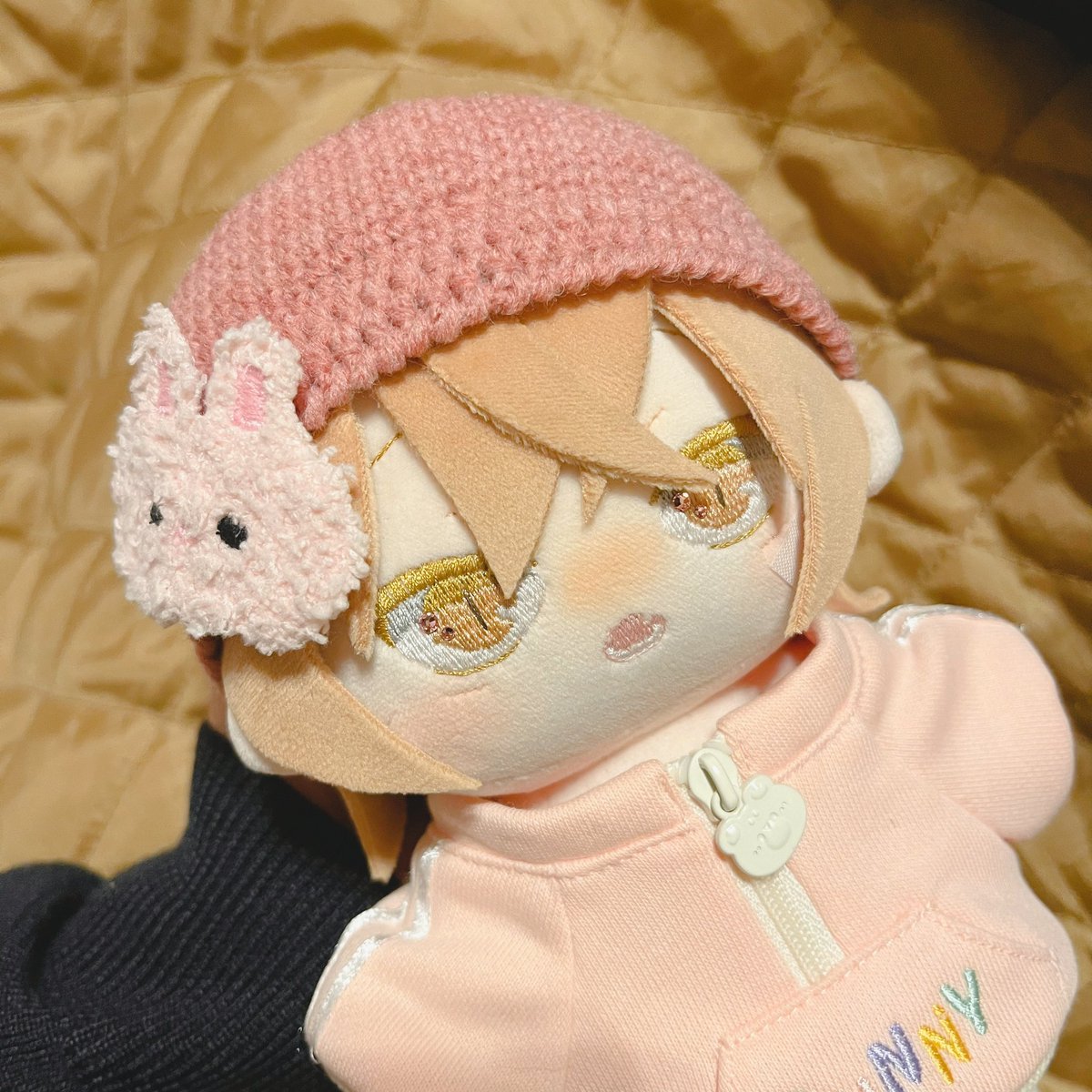 どんぐり帽子欲しかったから編んだやつ。 #ぬい #ぬい活 #ぬい服