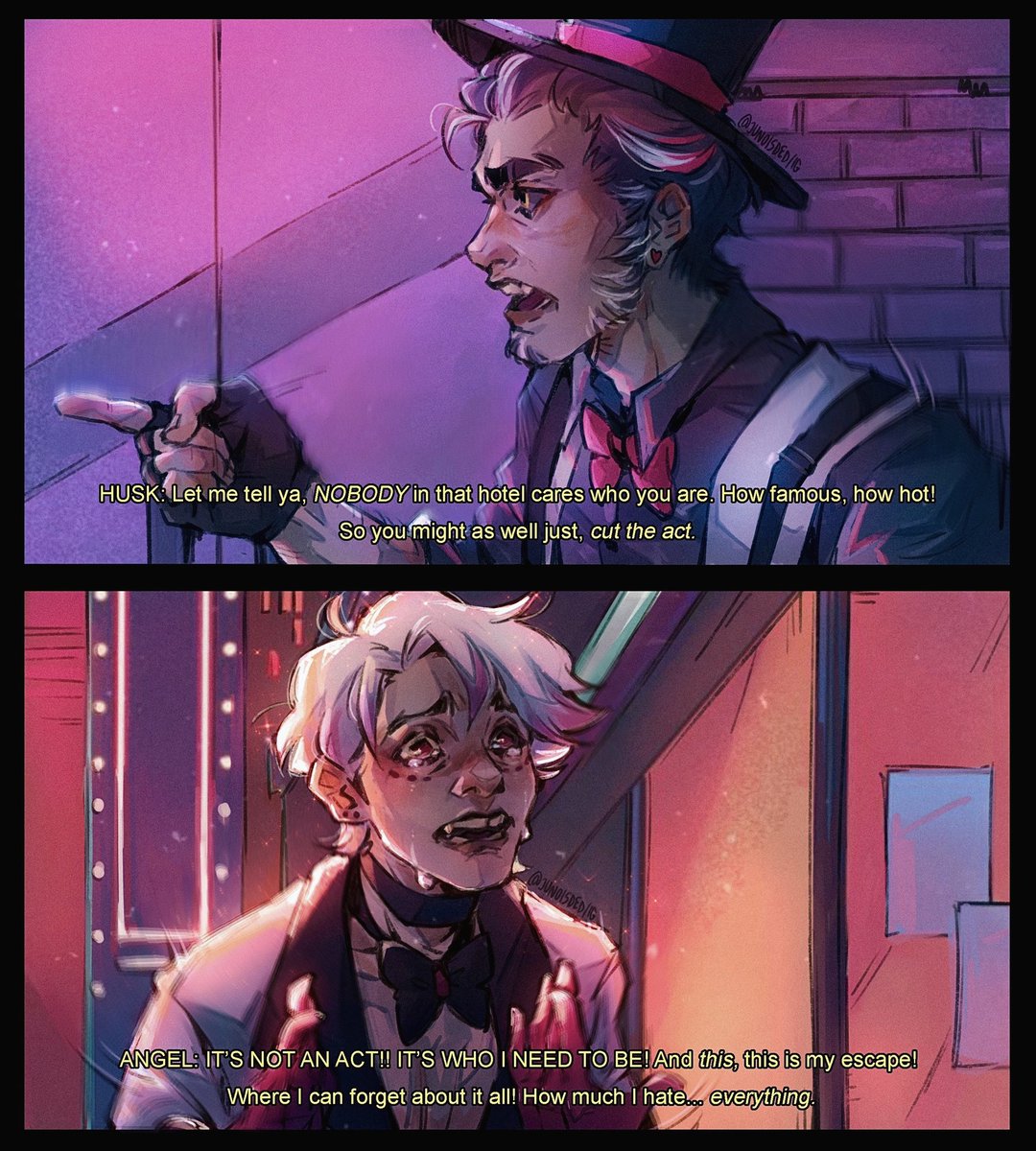 junoisded's tweet photo. crying sobbing kicking i love them sm #huskerdust #HazbinHotel #HazbinHotelAngelDust #HazbinHotelHusk #angeldust #Husk https://t.co/tpYIltL1TD