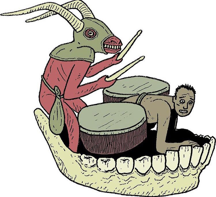 「if you see this, post a demon 」|Justin McElroyのイラスト