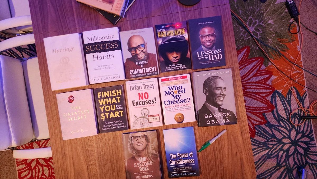 tundeolan's tweet photo. Importance of reading 📚. 
You simply expand your knowledge.
Most secrets on any subject matter are kept in books

These are a few of my favorite collections, and I love listening to books on @audible
It's vital to read any good book more than once, then apply the knowledge https://t.co/WRnfYltFIq