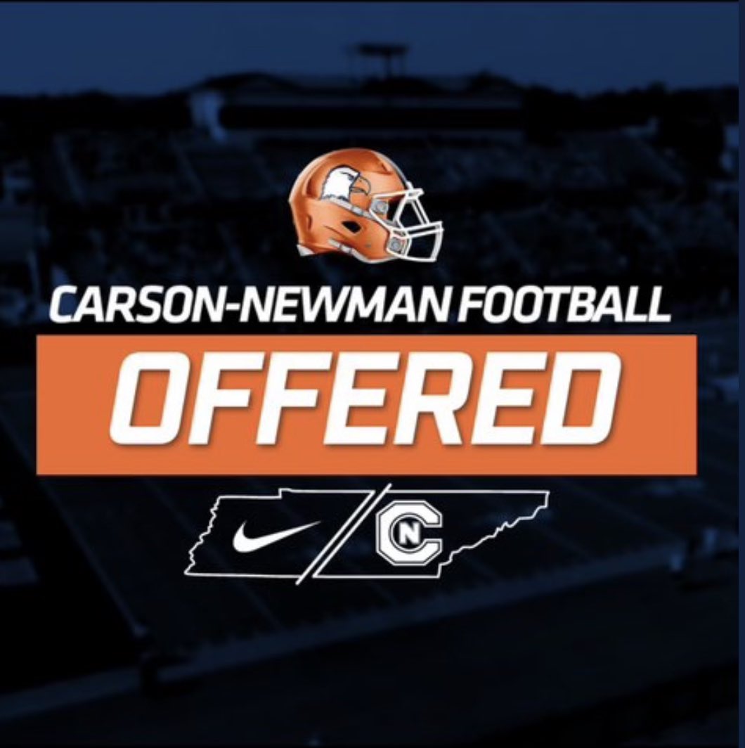 Blessed to receive an offer from Carson Newman!! @CoachAIngram @jonatchley2 @MTCSFB @CoachPetey66