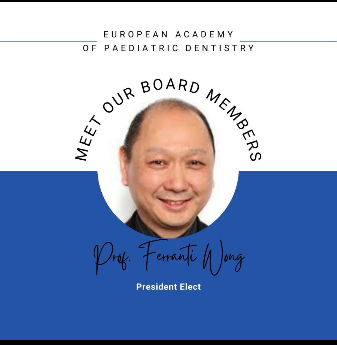 Prof. Ferranti Wong has been elected as the next President of the European Academy of Paediatric Dentistry! 

🦷👏 His passion for pediatric dental care and commitment to advancing the field make him a suitable leader for this esteemed position.