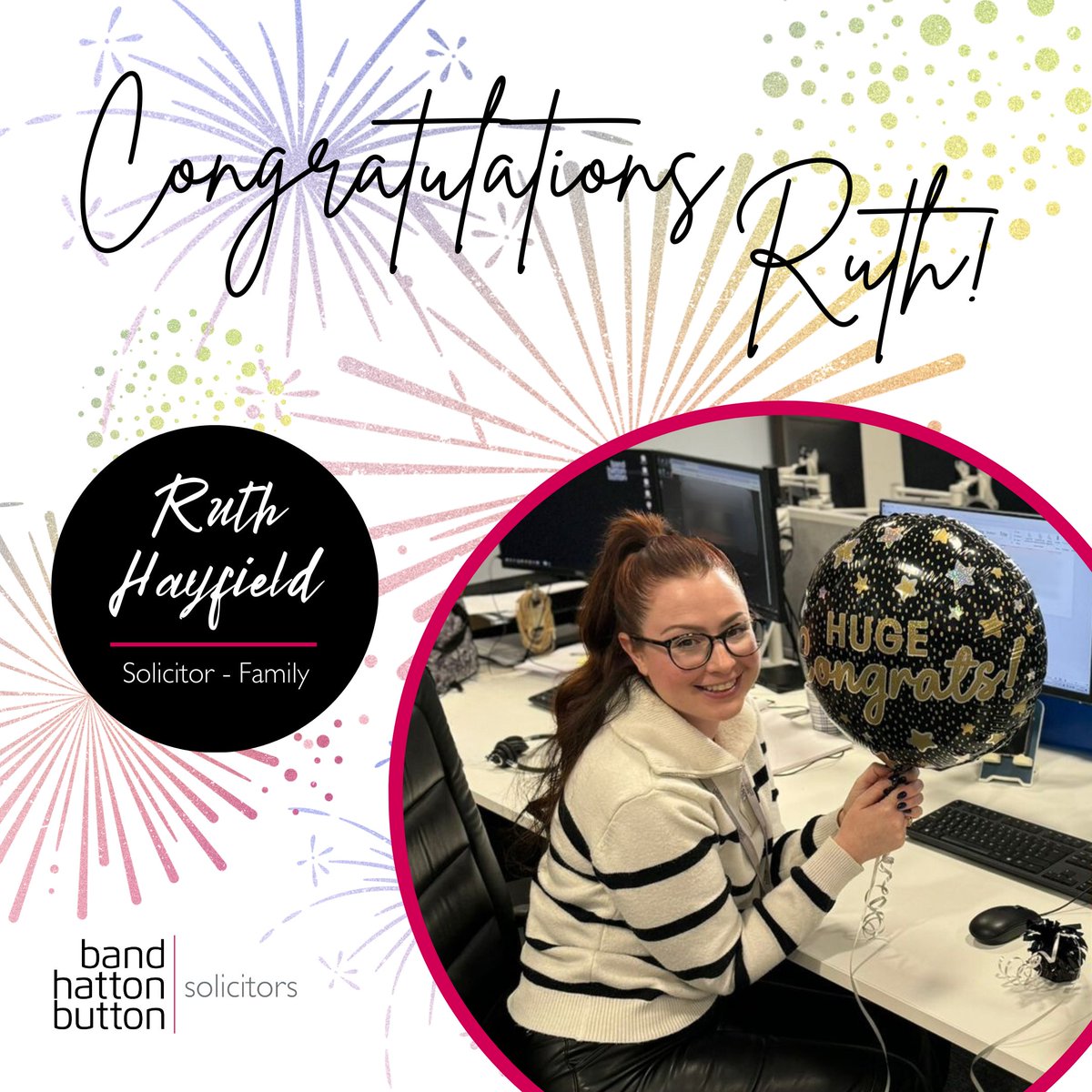 We'd like to say a huge congratulations to Ruth Hayfield in our Family department, who has officially qualified as a Solicitor today!

Well done, Ruth, your hard work has paid off and we are all very pleased for you. 🎉 

bandhattonbutton.com/meet-the-team/… 

#solicitors #coventry